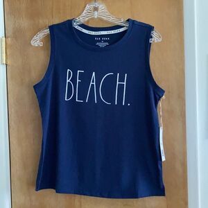 Rae Dunn Sleeveless T-shirt BEACH.